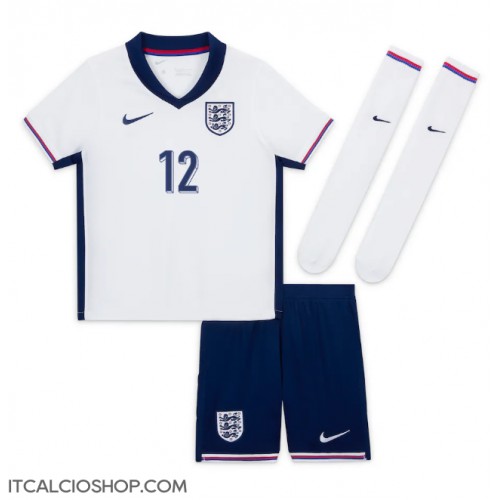 Inghilterra Kieran Trippier #12 Prima Maglia Bambino Europei 2024 Manica Corta (+ Pantaloni corti)